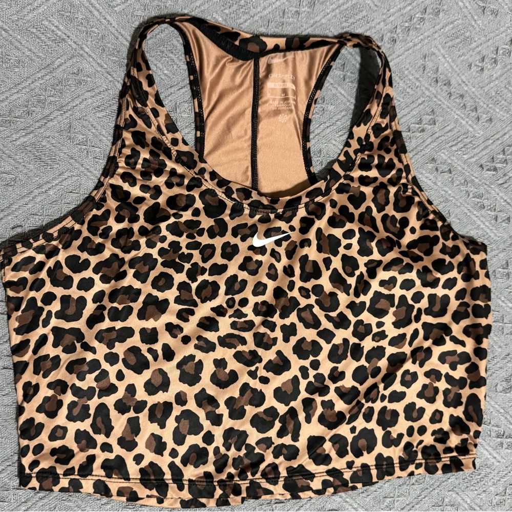 Nike Animal Print Crop Top Small
